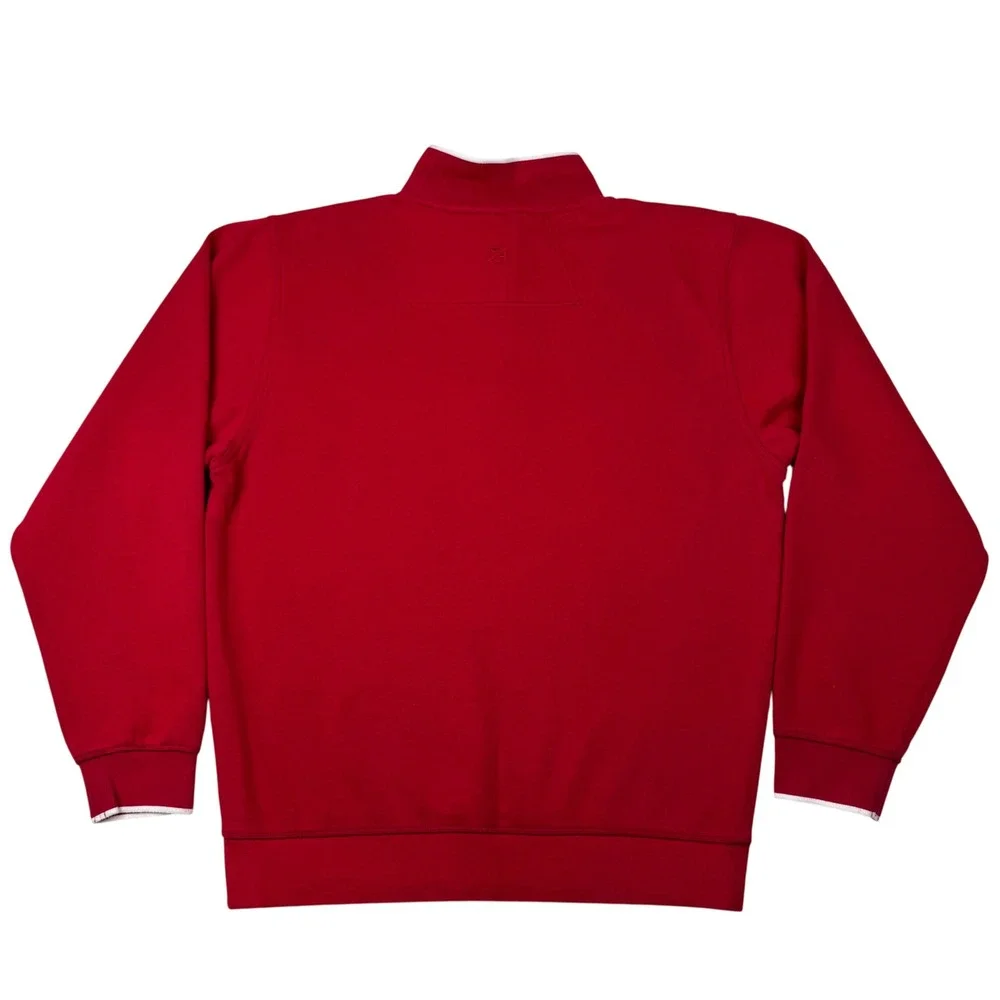 Ahead Authentics La Quinta Red 1/4 Zip Sweatshirt Pullover Men M Cozy Athleisure